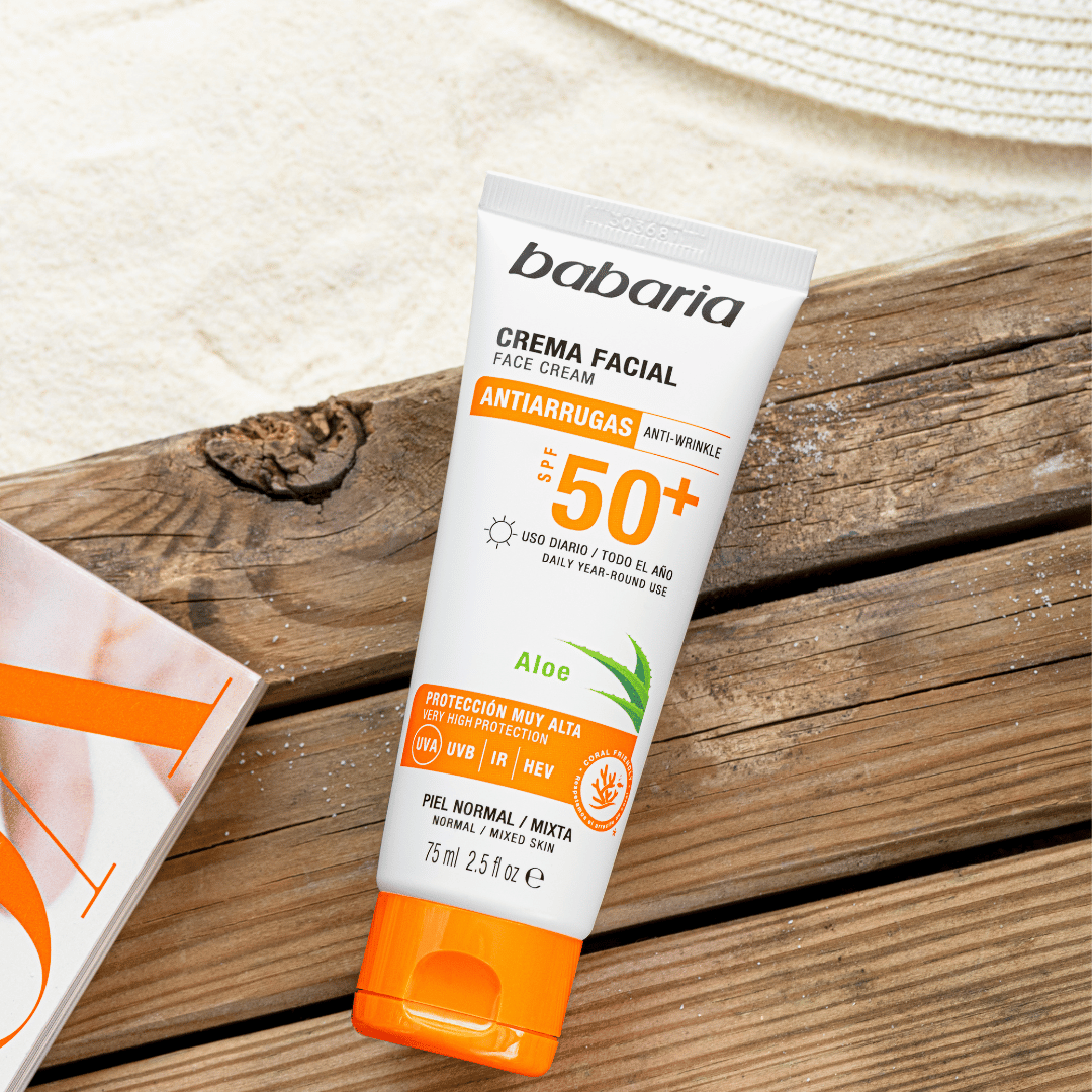 Crema Facial Solar Antiarrugas SPF50