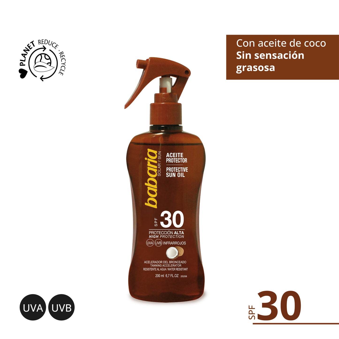 SPRAY ACEITE PROTECTOR SOLAR COCO SPF 30