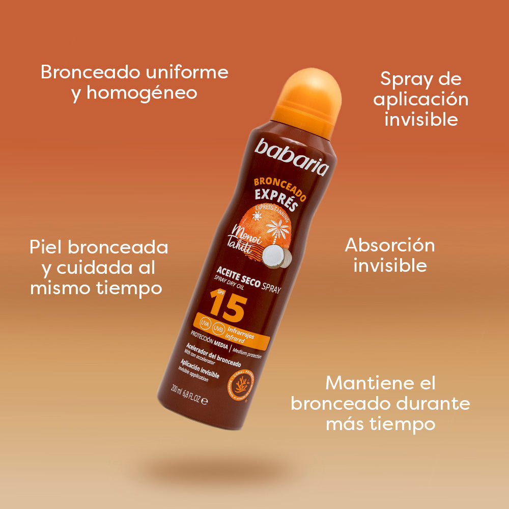 Aceite Solar Seco SPF15 Spray X 200 ML