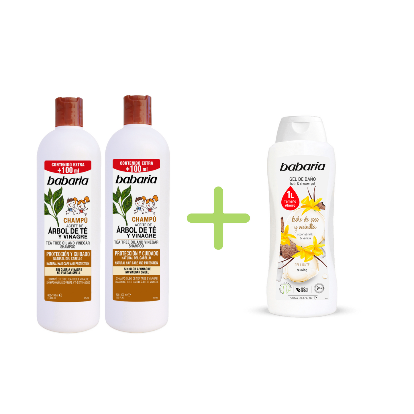 2X1 Champú Vinagre + Gel de baño Coco Y Vainilla GRATIS