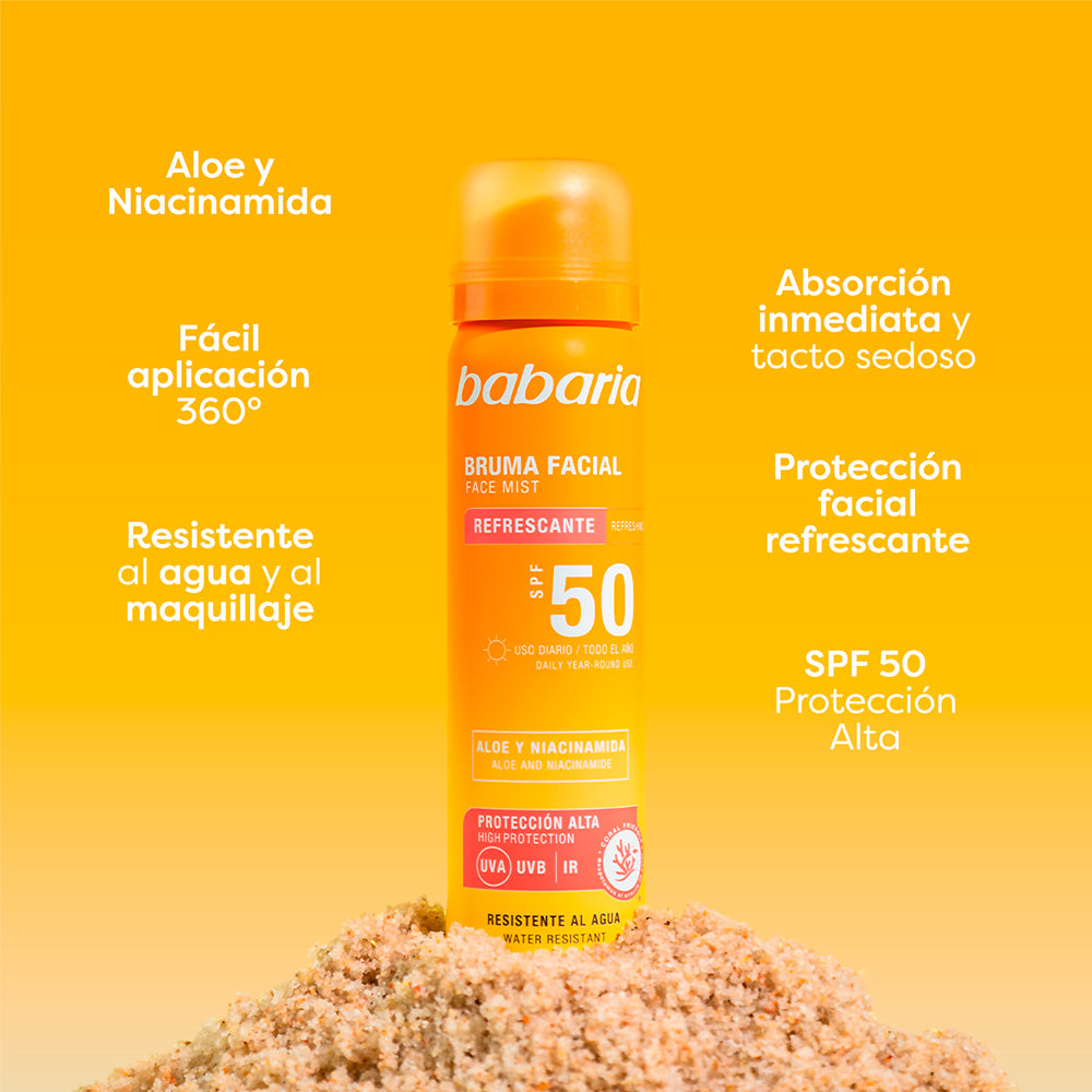 Bruma Facial Refrescante SPF50+ x 75 ml
